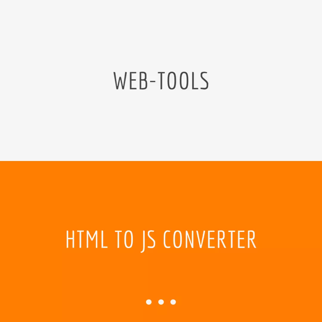 HTML zu JavaScript Konverter