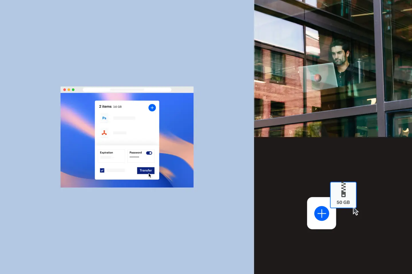 Deliver final projects with Dropbox Transfer