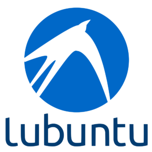 Logo for lubuntu with a flying bird graphic