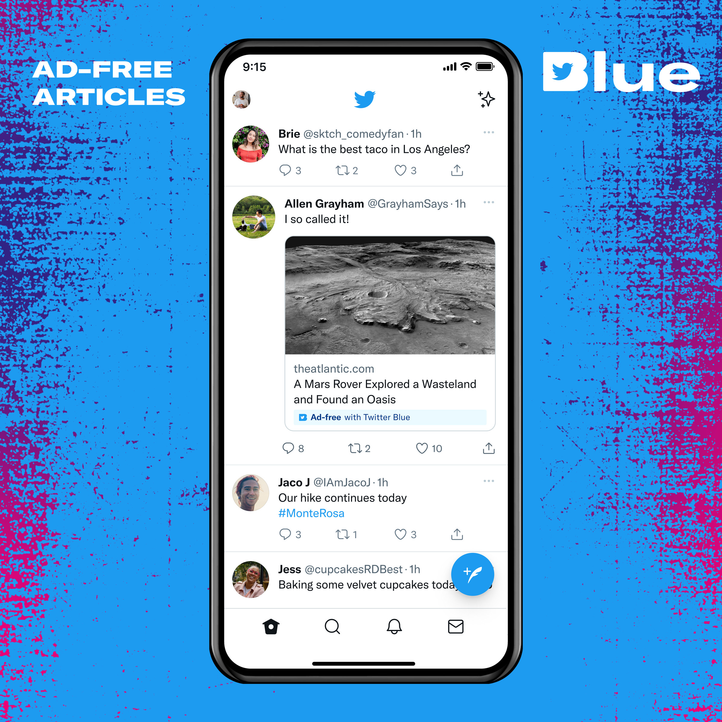 Here’s the label Twitter Blue subscribers will see for an ad-free article.