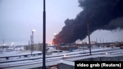 Russian oil refineries have become a frequent target of Ukrainian drone attacks, but there was no initial evidence pointing to any outside cause of the fire. (file photo)