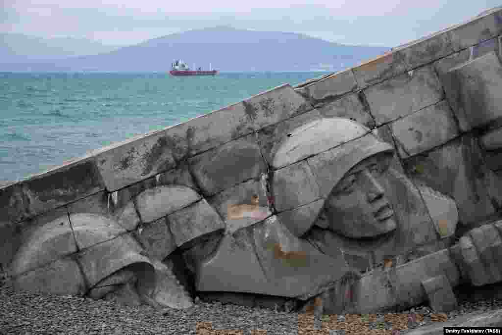 The Malaya Zemlya Memorial Museum in Novorossiysk, Russia, on November 29, 2019. Overlooking the Black Sea, the memorial pays tribute to Soviet troops who recaptured the position from German forces in February 1943.