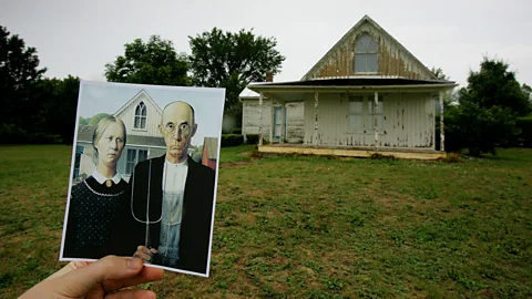 Getty Images The house that features in Wood’s painting still stands in Eldon in Iowa (Credit: Getty Images)