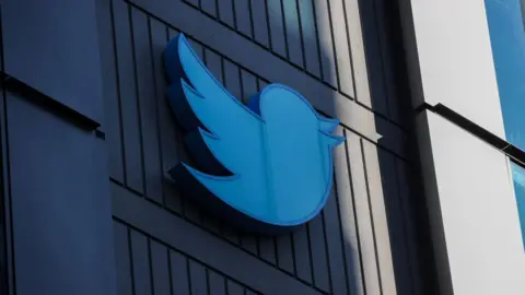 Getty Images Twitter logo on side of building