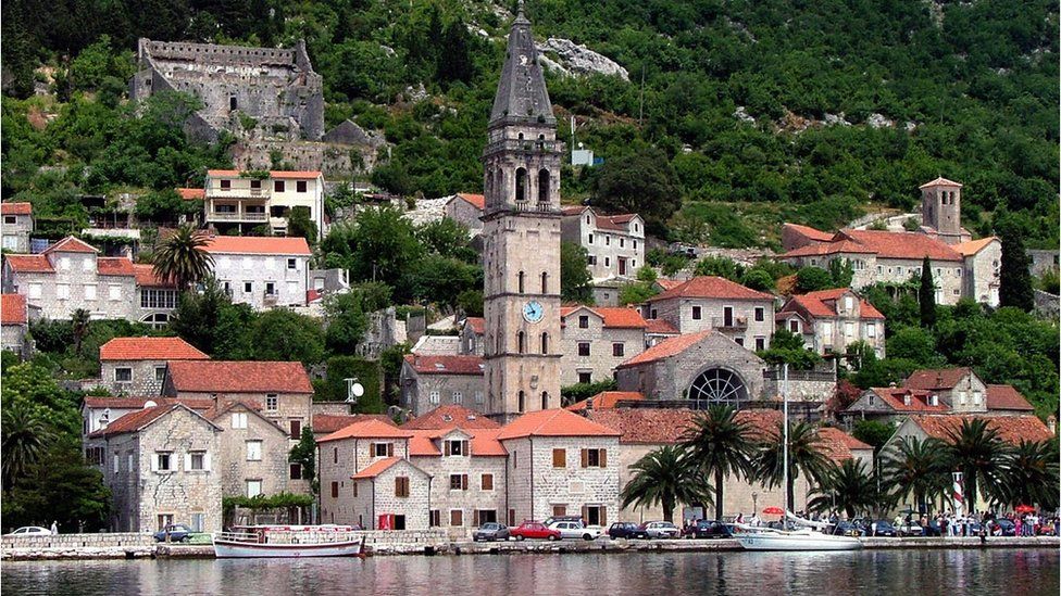 Coastal town in Montenegro