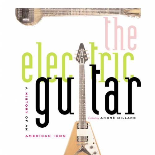The Electric Guitar book cover, depicting a Gibson Flying V guitar