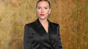 Scarlett Johansson arrives for The Albies hosted by the Clooney Foundation at the New York Public Library in New York City on Sept. 28, 2023.
