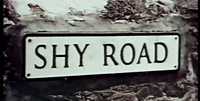 Shy Road sign