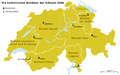 Present ecclesiastical division of Switzerland