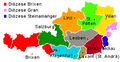 Dioceses of Austria about 1850
