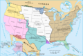 USA territorial acquisitions map (French version)